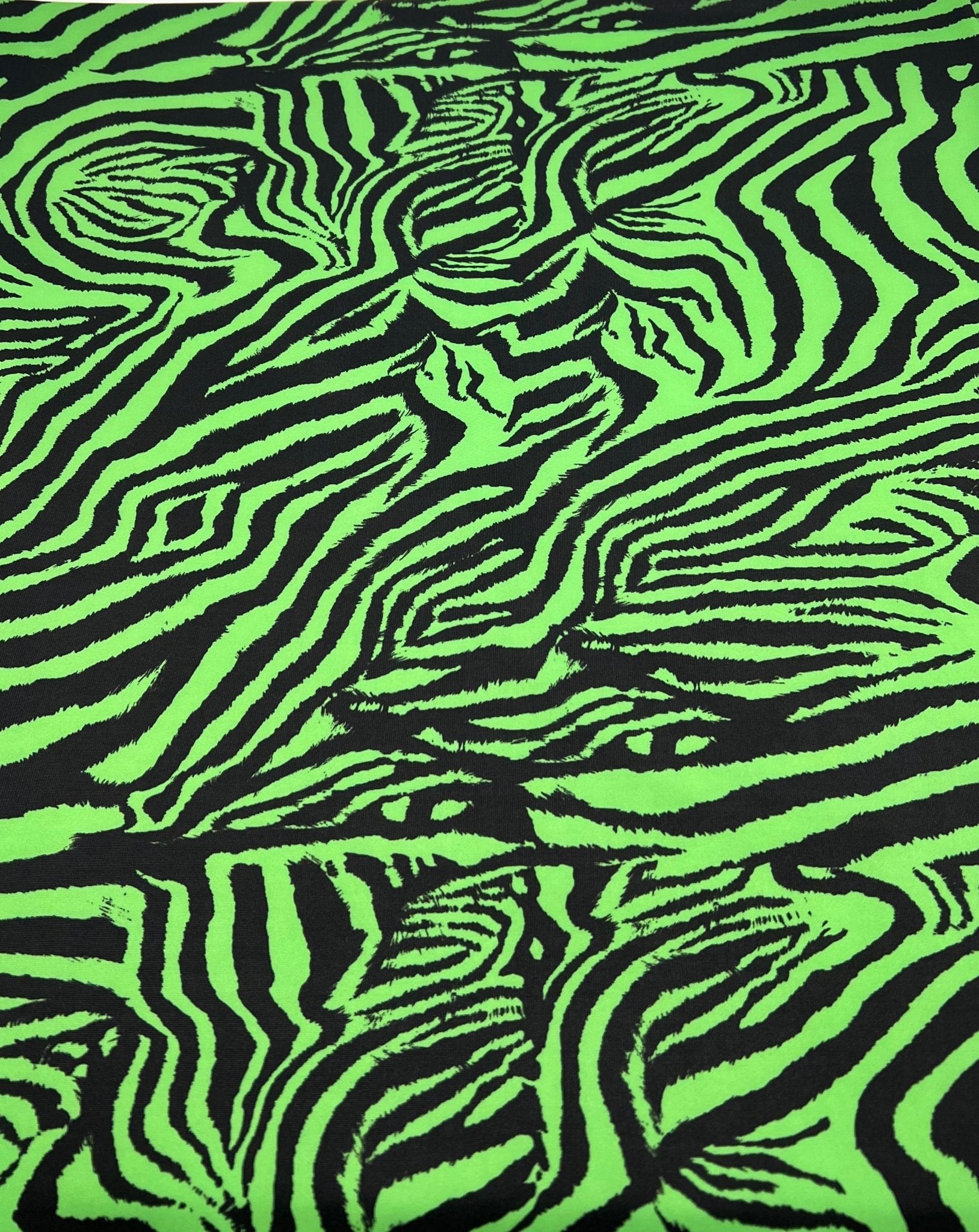 Green Black Animal Print ITY Fabric 4 Way Stretch - T9 Fabrics